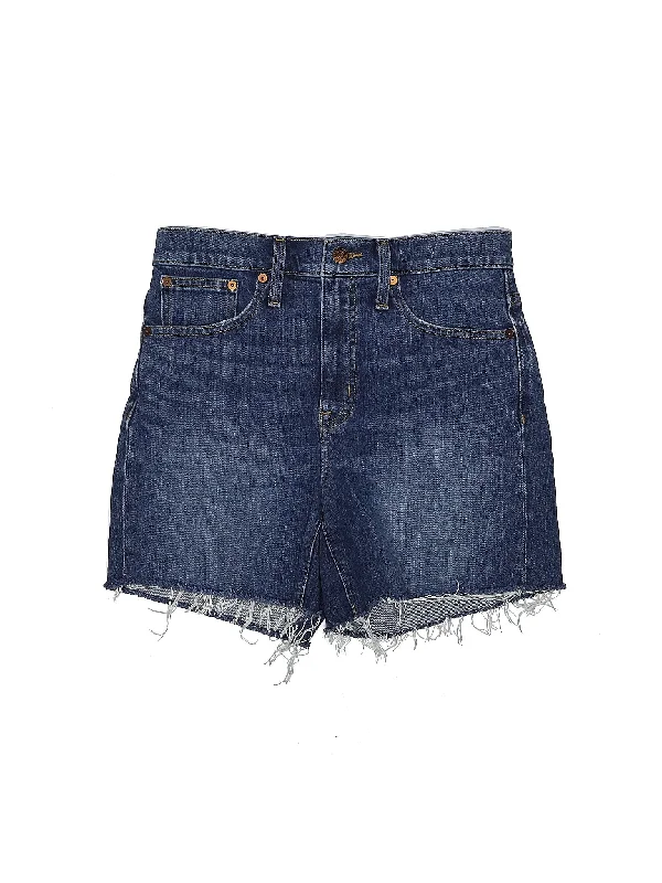 High-Rise Denim Shorts in Medium Wash