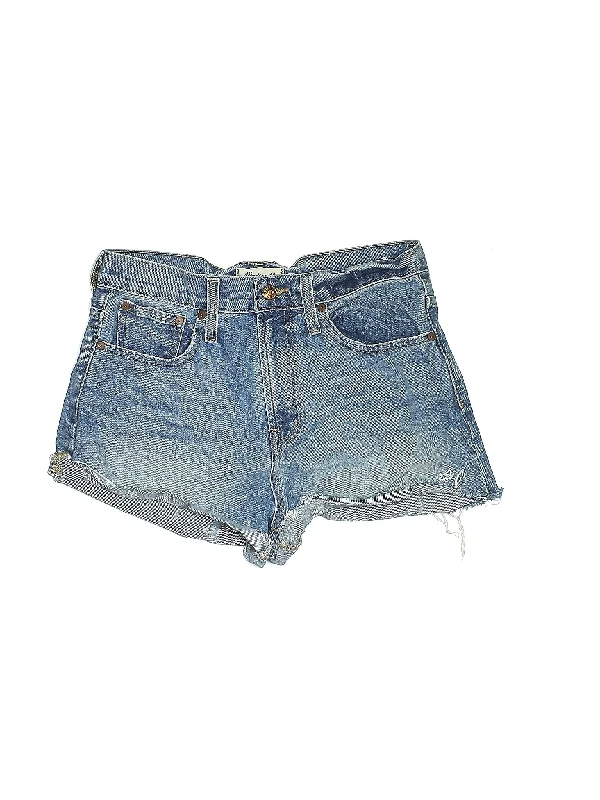 High-Rise Denim Shorts in Medium Wash