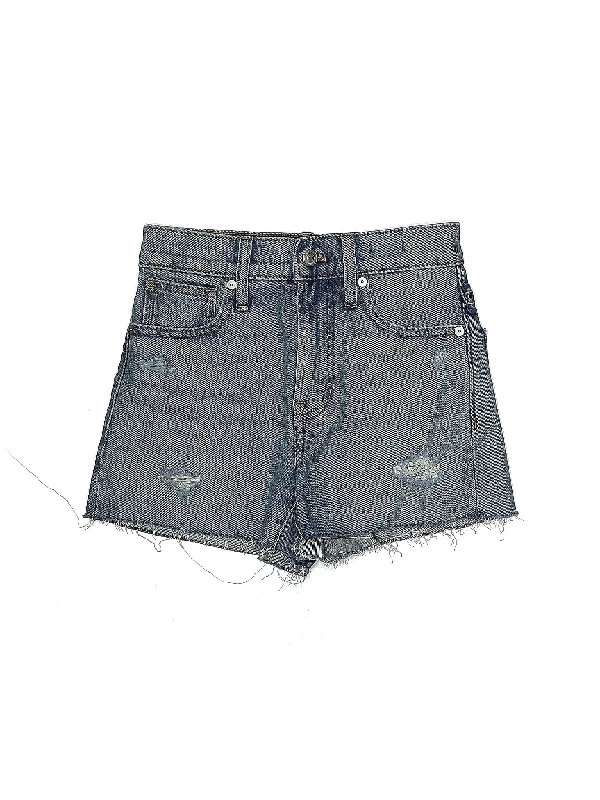 Mid-Rise Denim Shorts in Light Wash