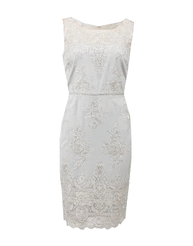 Illusion Neck Lace Cocktail Dress