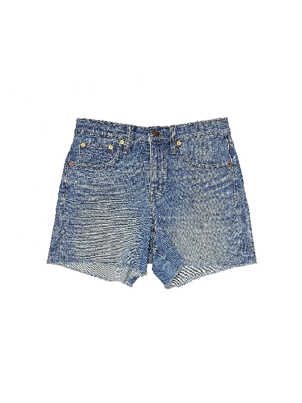 High-Rise Denim Shorts in Medium Wash