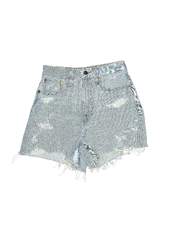 Mid-Rise Denim Shorts