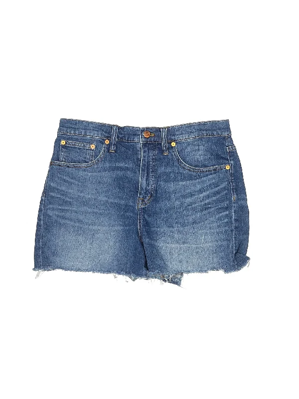 Mid-Rise Denim Shorts in Light Wash