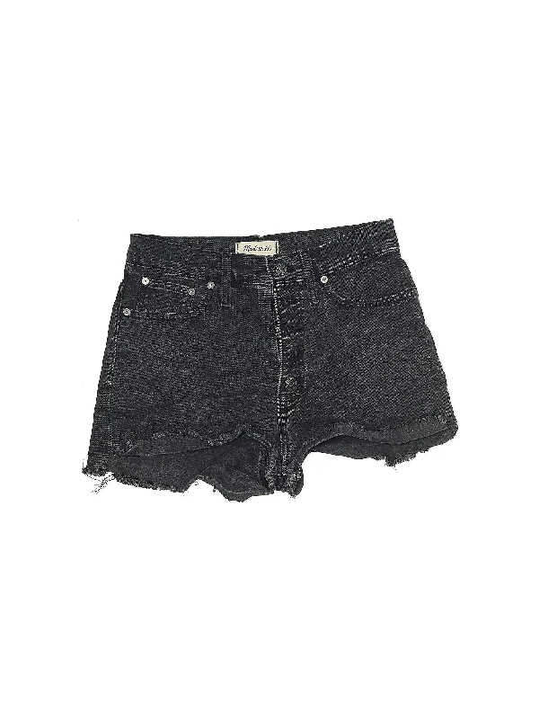 Mid-Rise Denim Shorts in Light Wash