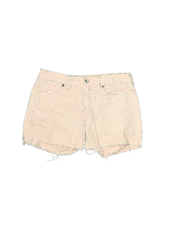 High-Rise Denim Shorts in Light Wash