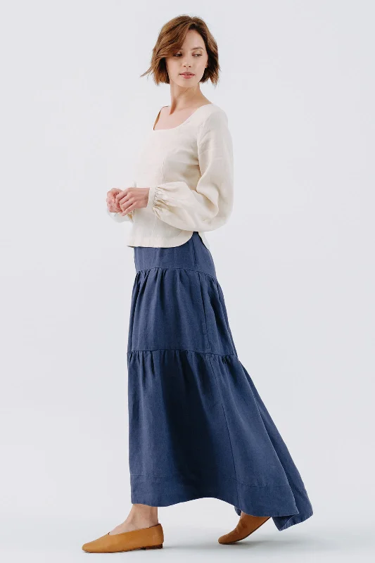 Tiered Skirt, Moonlight Blue