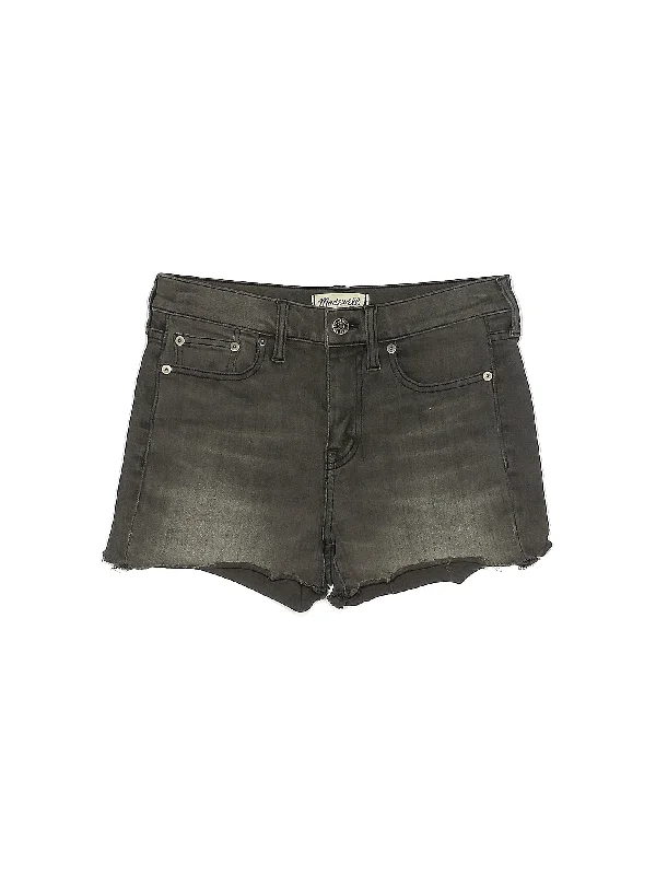 High-Rise Denim Shorts in Dark Wash