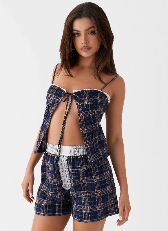 Harley Boxers - Navy Check