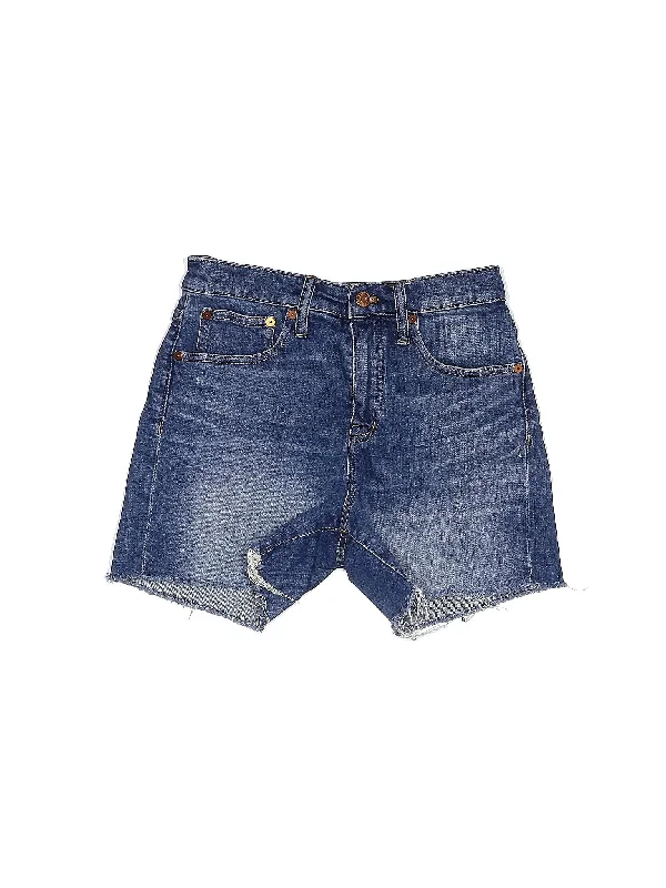 High-Rise Denim Shorts in Medium Wash