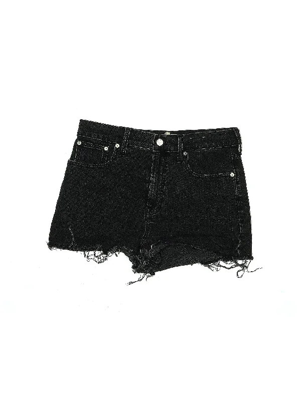 High-Rise Denim Shorts in Medium Wash