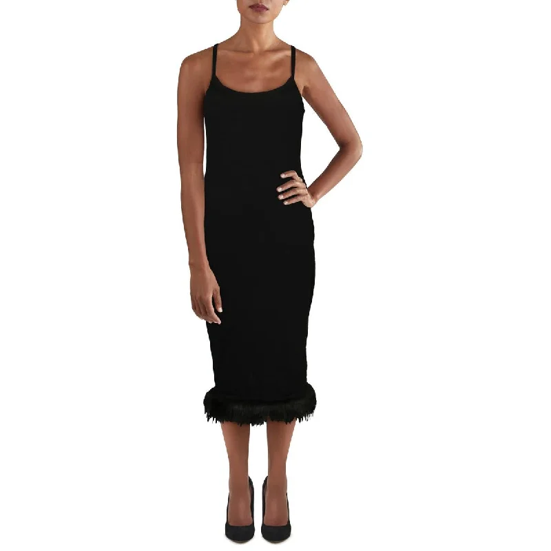 Danielle Bernstein Womens Sleeveless Mid-Calf Sweaterdress