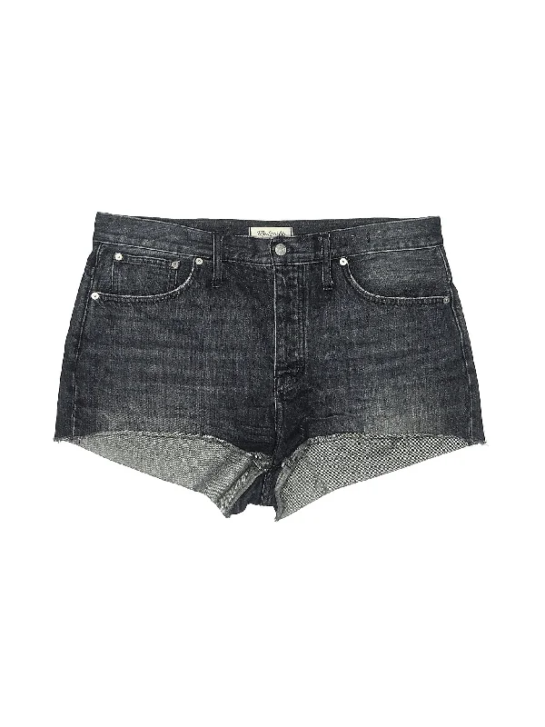 High-Rise Denim Shorts in Light Wash