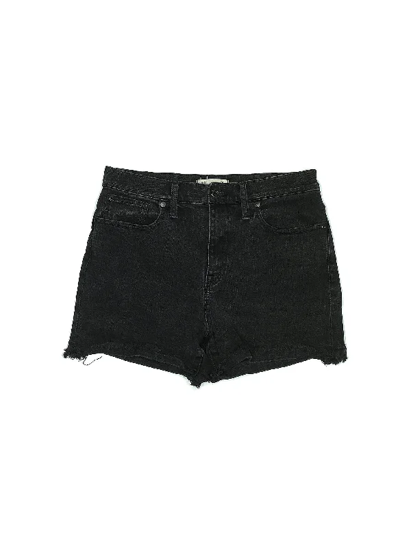 High-Rise Denim Shorts in Dark Wash