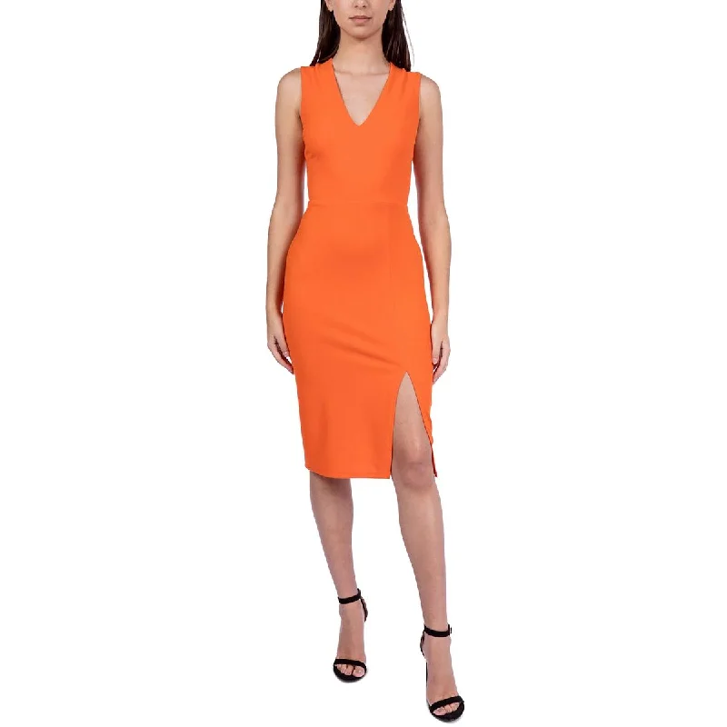 Bee Darlin Womens Juniors Criss-Cross Back Knee-Length Bodycon Dress