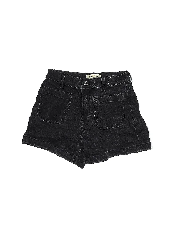 High-Rise Denim Shorts in Dark Wash