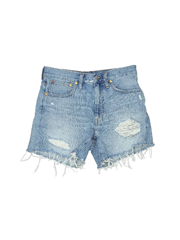 High-Rise Denim Shorts