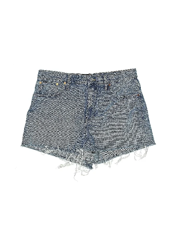 High-Rise Denim Shorts in Medium Wash