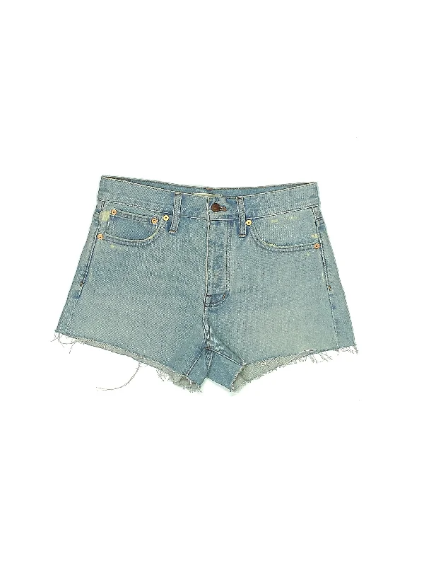 High-Rise Denim Shorts in Medium Wash