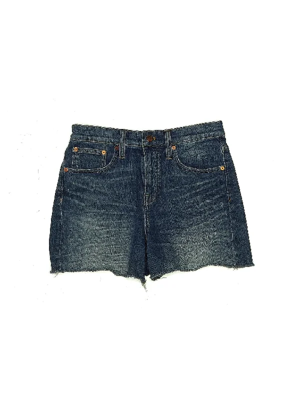 Mid-Rise Denim Shorts in Light Wash