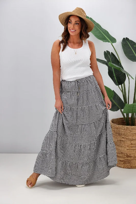 Huffer Catalina Miami Skirt Black/Ivory