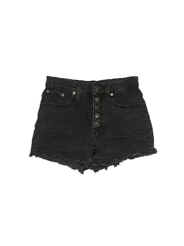 High-Rise Denim Shorts in Medium Wash