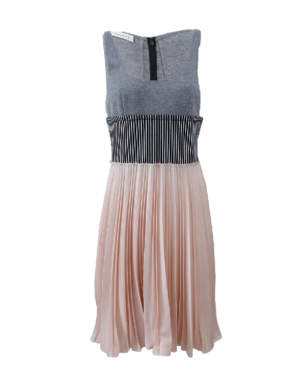 Plisse Skirt Tank Dress