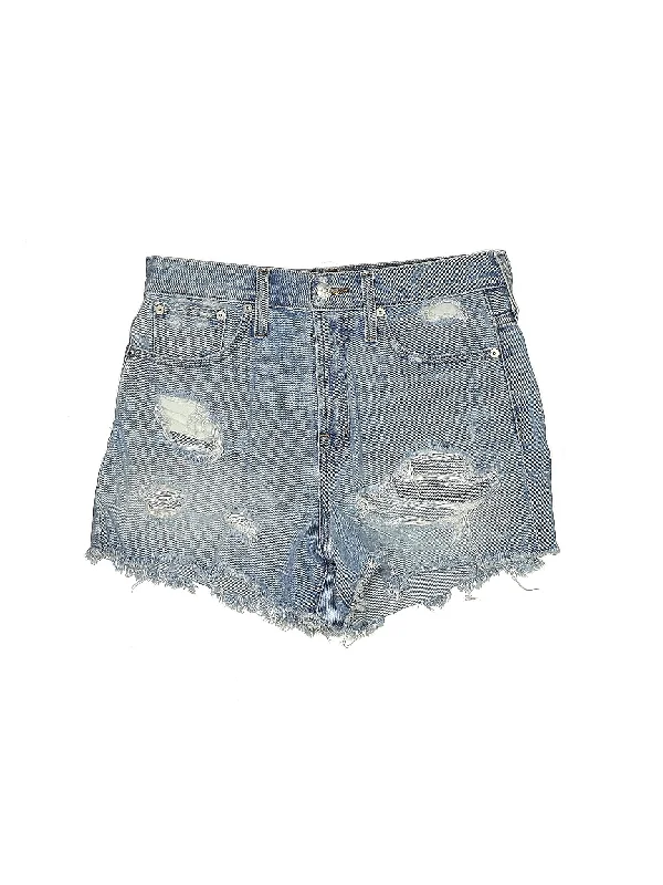 High-Rise Denim Shorts