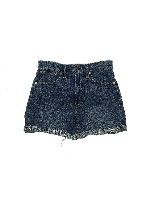 Mid-Rise Denim Shorts in Light Wash