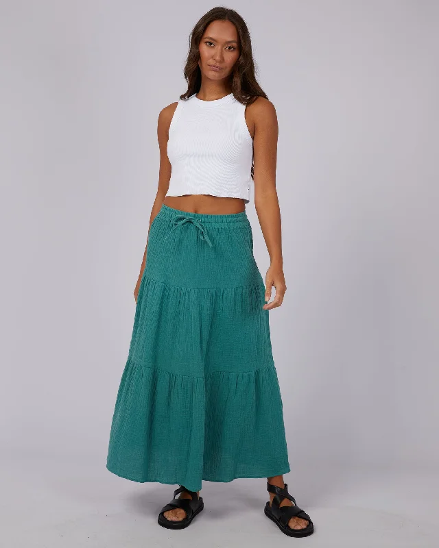 Silent Theory Mahlia Maxi Skirt Green