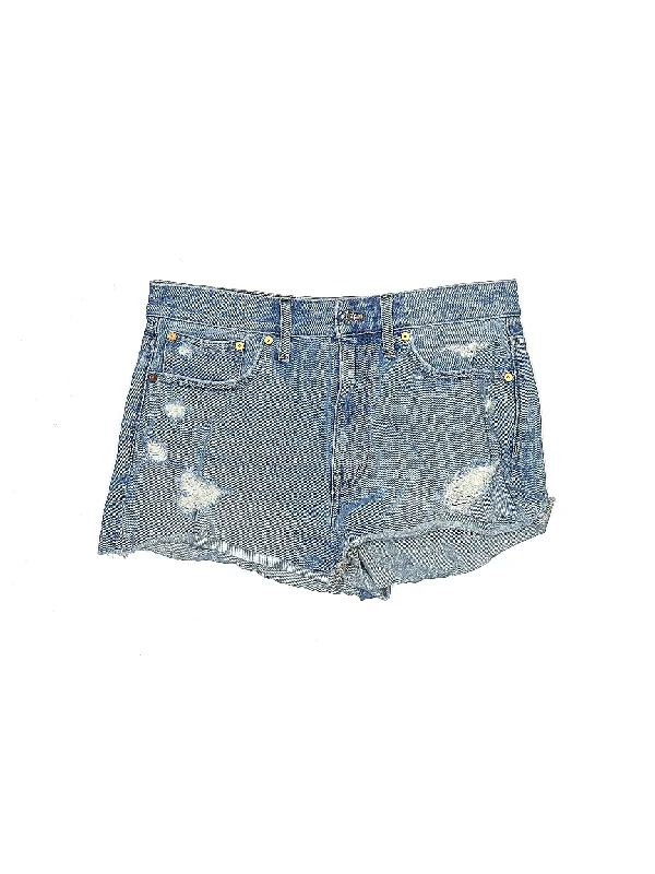 High-Rise Denim Shorts