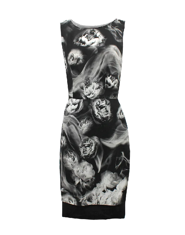 Smoke Print Sheath Dress