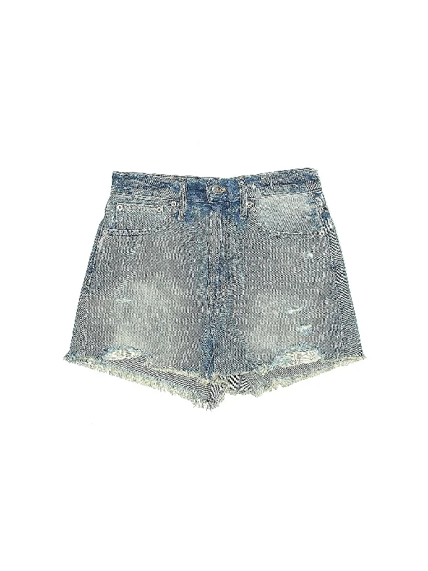 Mid-Rise Denim Shorts