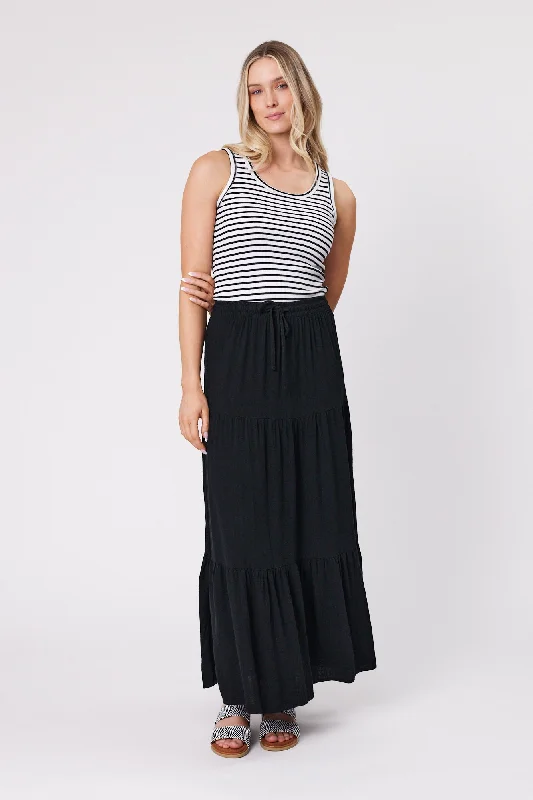 Shine On Essentials Maxi Skirt Black